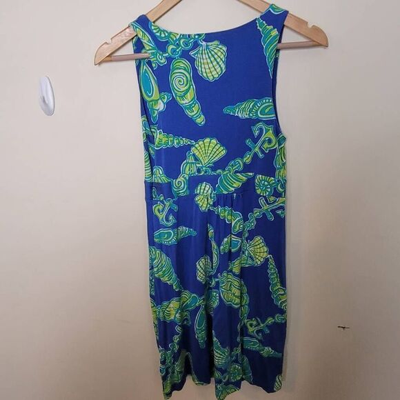 Lilly Pulitzer Fallin In Love Blue Silk Dress Size Small - Picture 2 of 5